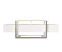 Hanah Home Mueble para TV Blanco y Dorado